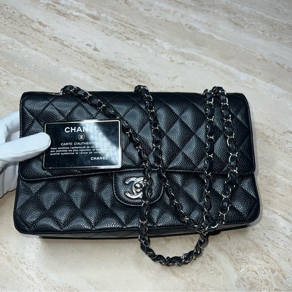 Chanel Classic Double Flap In Black Caviar SHW (2005-2006) - Picture 13 of 14